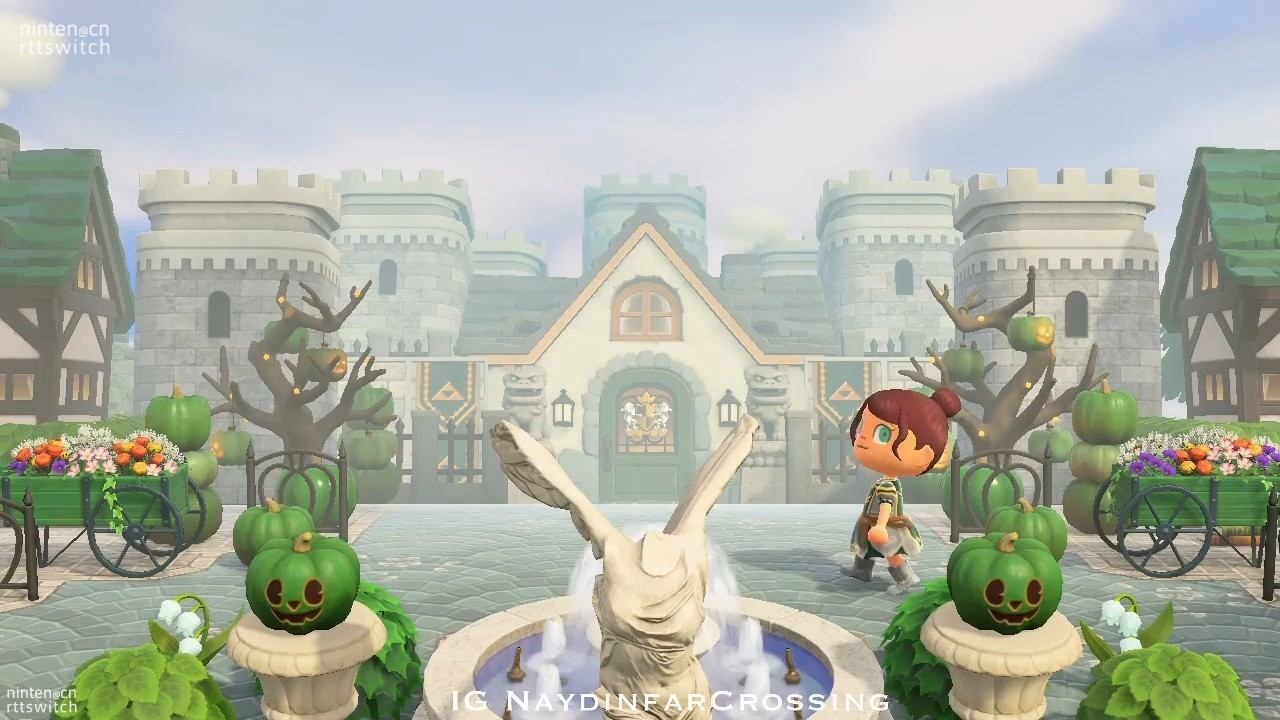 玩家在《动森》中建造海拉尔城堡小镇