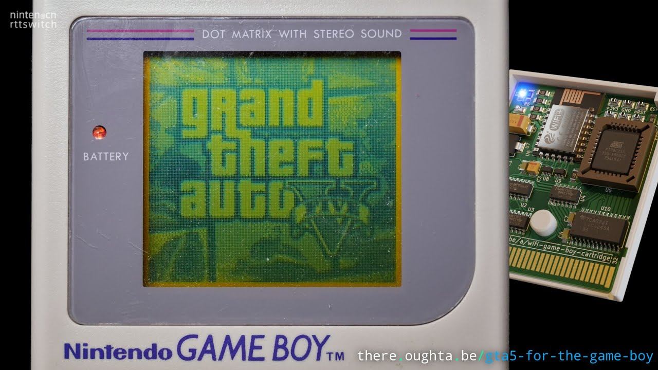 大神在成功在Game Boy上运行《GTA5》