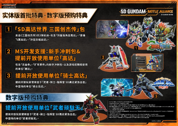 《SD GUNDAM 激斗同盟》将于2022年8月25日上市 同步公开各版本特典及DLC内容