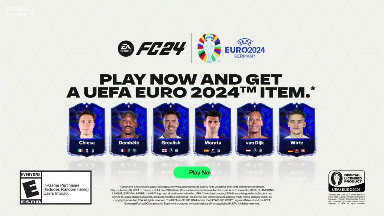《EAFC24》将免费更新方式添加2024欧洲杯