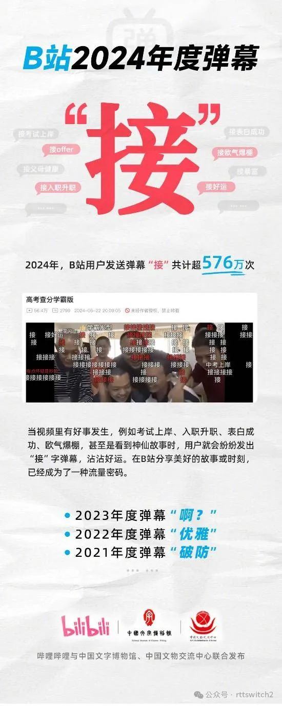 “接”！B站年度弹幕公布！网友一年发送576万次